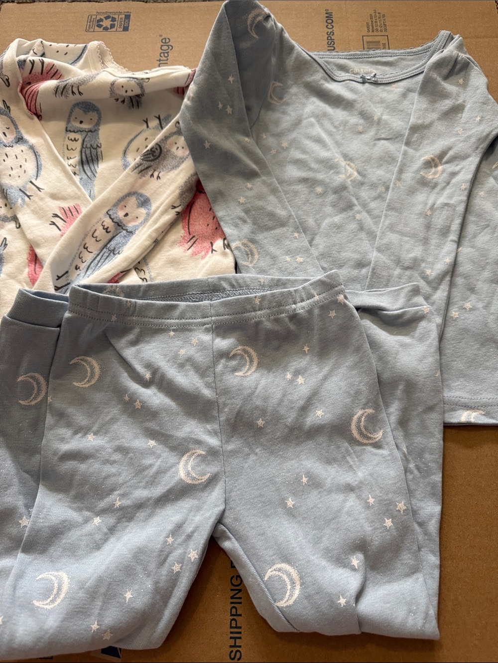 Kids Moon & Stars Pajama Set - Light Blue
